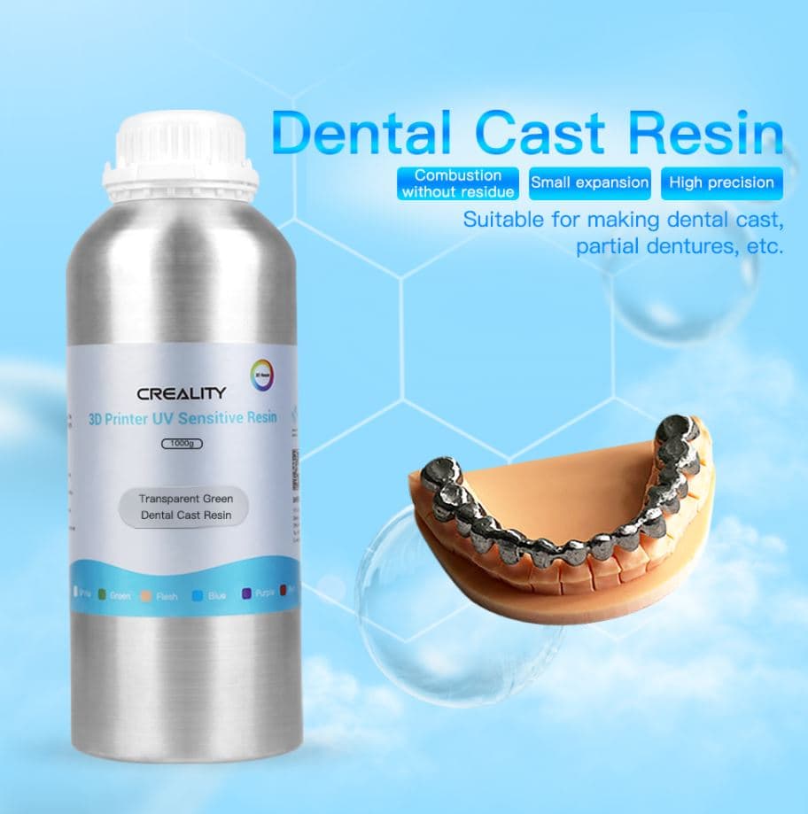 LCD Dental Cast Resin 1000g - Transparent Green