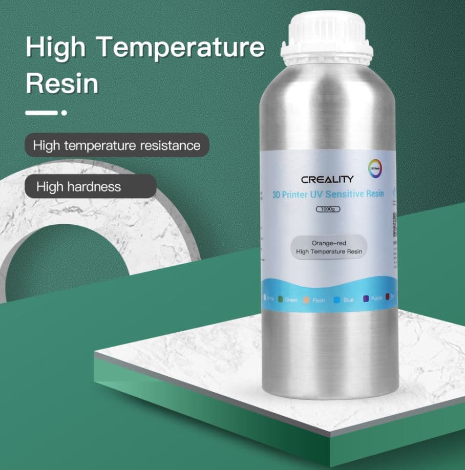 LCD High Temperature Resin 500g - Red Orange